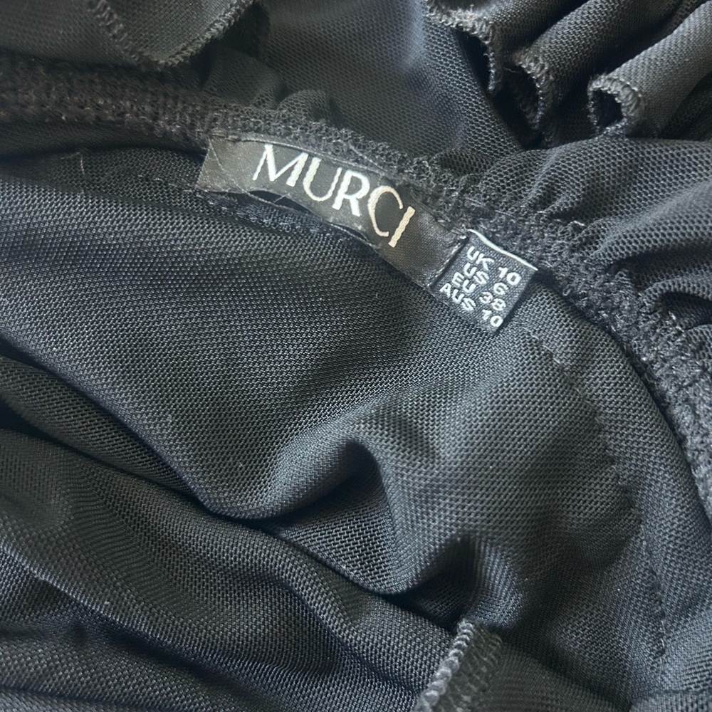 Chic Black Ruffled Mini Dress - Picture 2 of 4